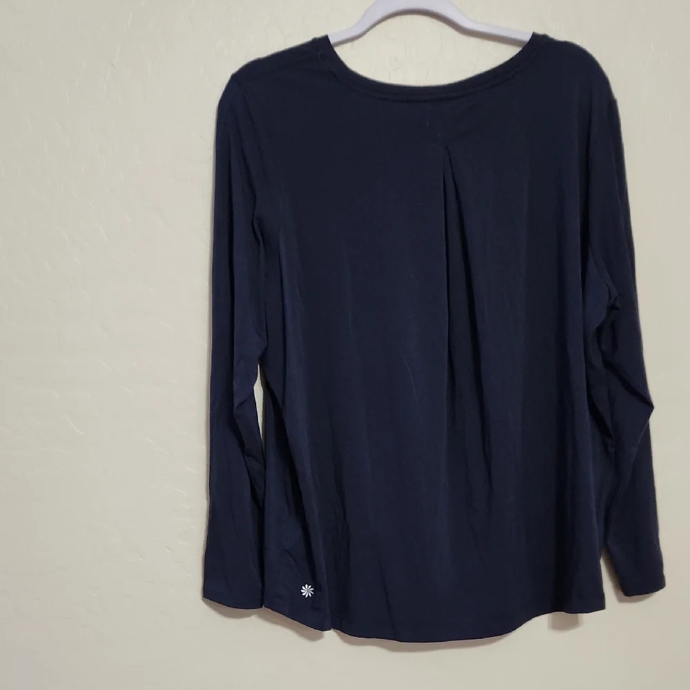 Elegant Navy Long Sleeve Women's Top - Picture 7 of 7